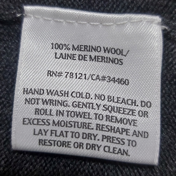 Eileen Fisher 100% Merino Wool Midi Sweater Dress Large Gray V-Neck Drawstring - Picture 7 of 9